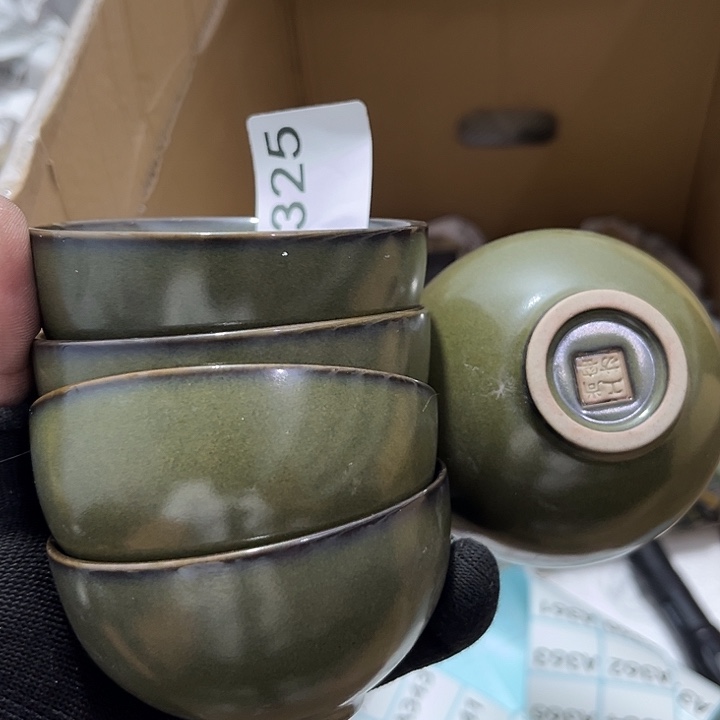 瓷片茶摆件工艺品摆件666