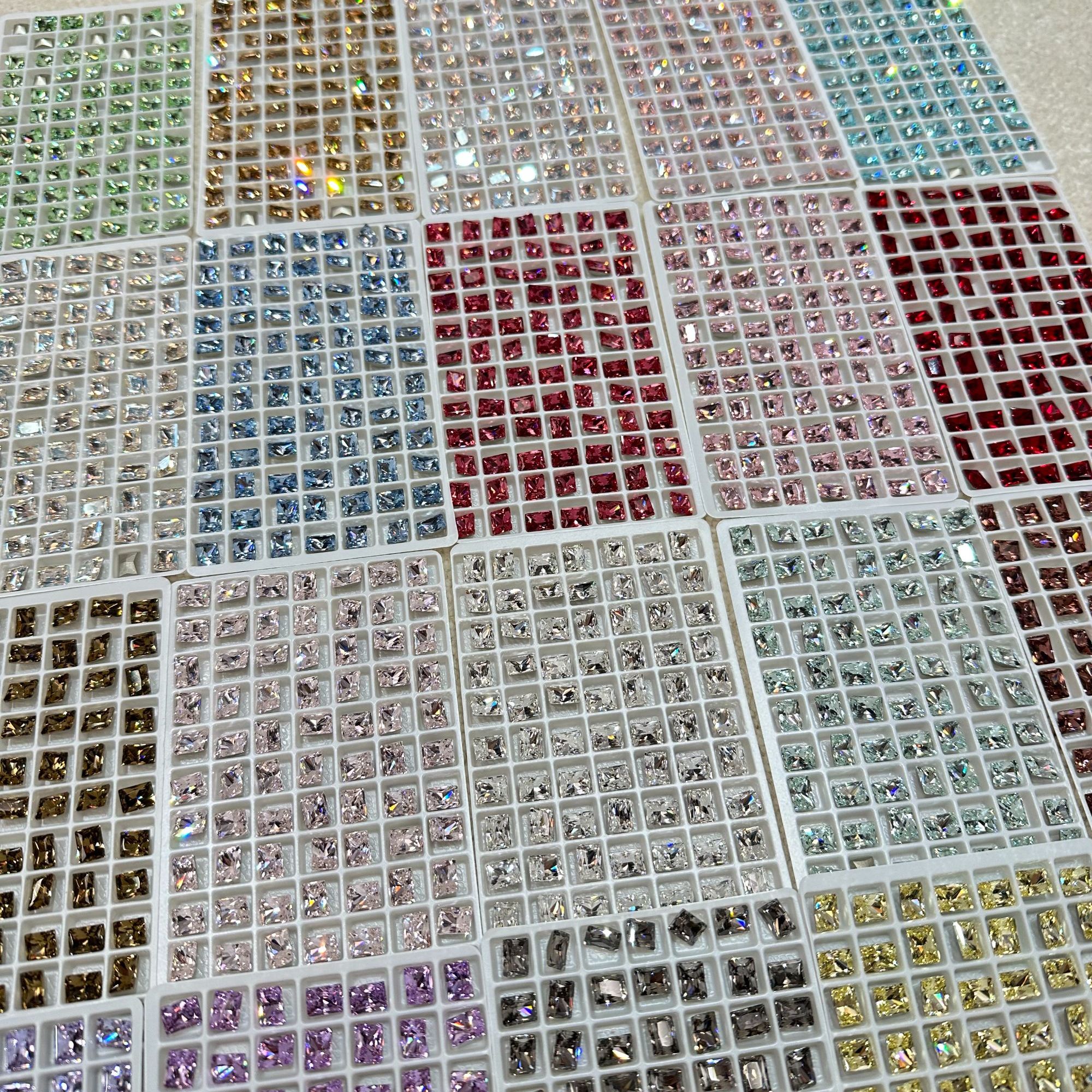 戴菲家正品东洲6mm*8mm冰花切系列小冰糖美甲钻爆闪钻