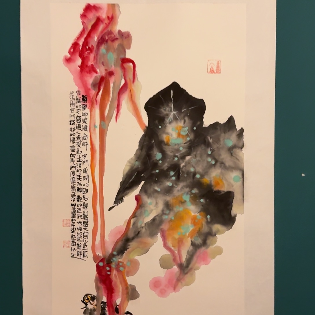 国画邹老师画作画作