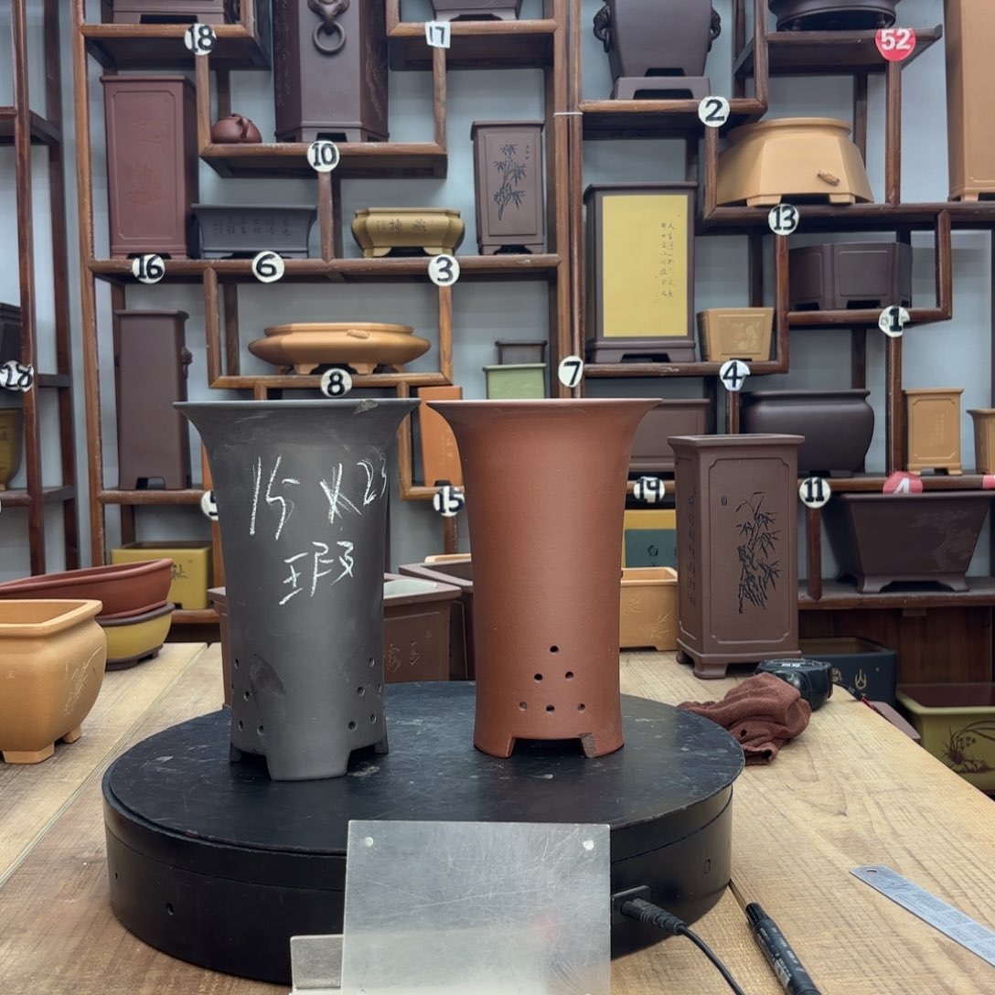 紫砂花盆H微瑕花盆