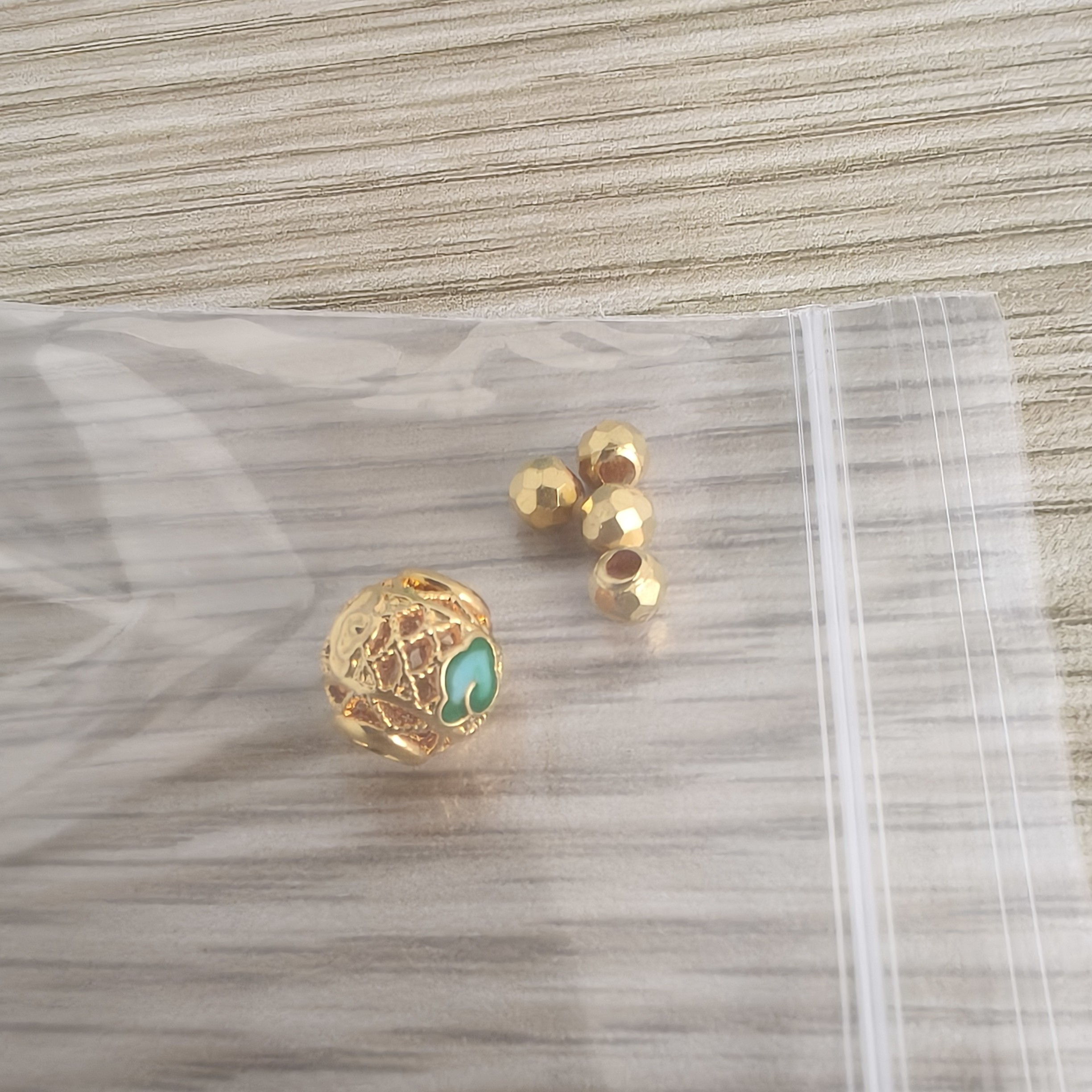  足金999  花丝珠 蹦迪珠