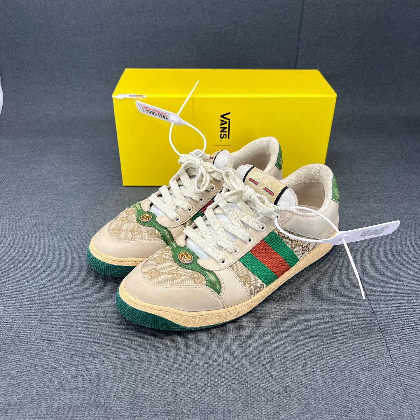 90新 GUCCI/古驰 gucci 脏脏鞋 绿 码数 9 配盒