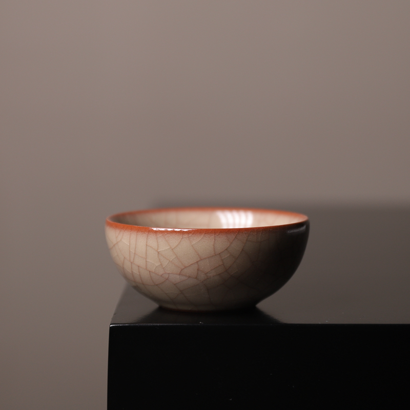 窑承 传世哥窑 碗形杯