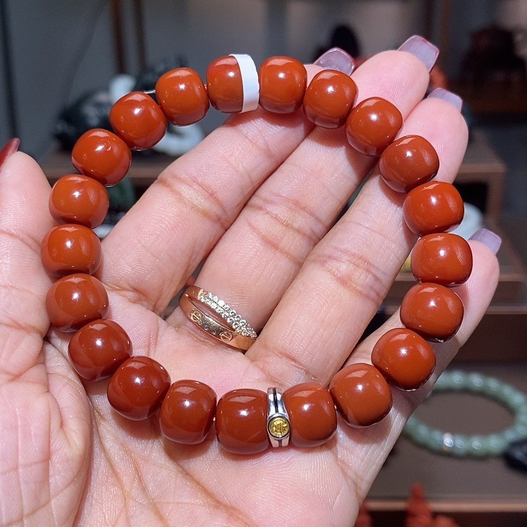 南红玛瑙手链未镶嵌