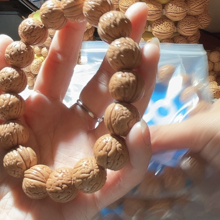 开***心吊坠桃核桃核手串元宝90