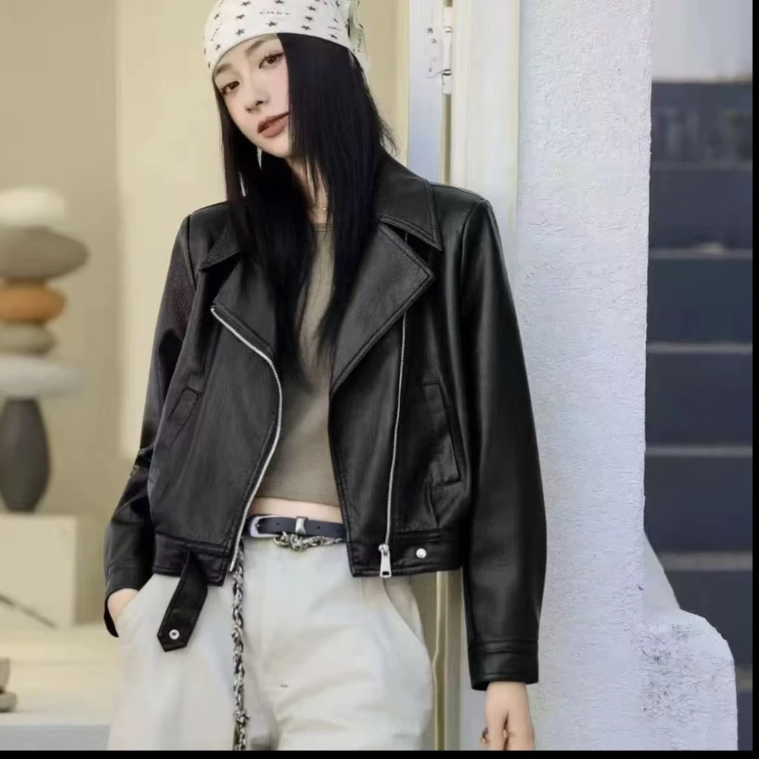 5502新款时尚舒适百搭皮外套