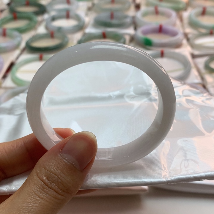 翡翠未镶嵌手镯白月光贵妃55.8