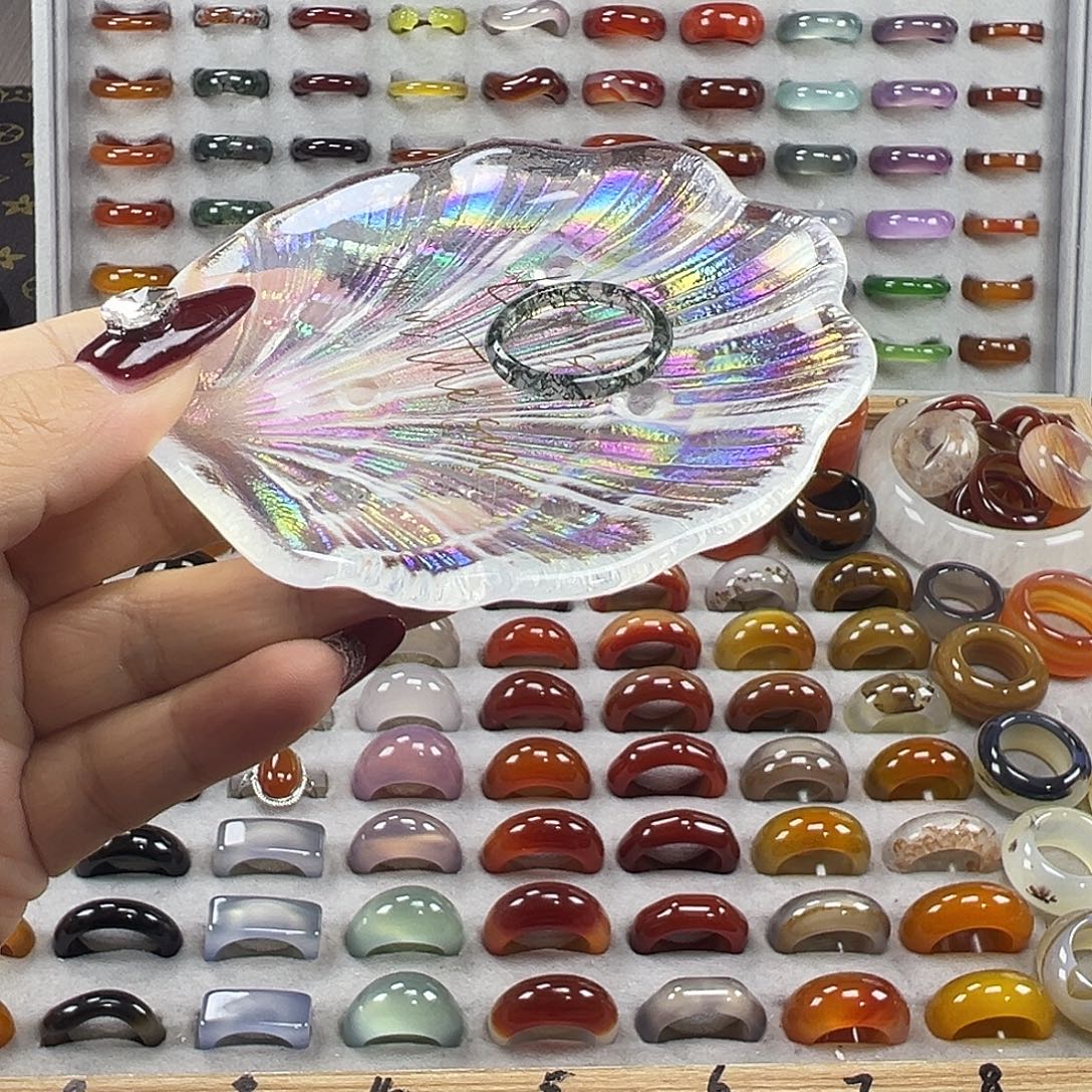 玛瑙/玉髓未镶嵌戒指B10不退换19.9港23