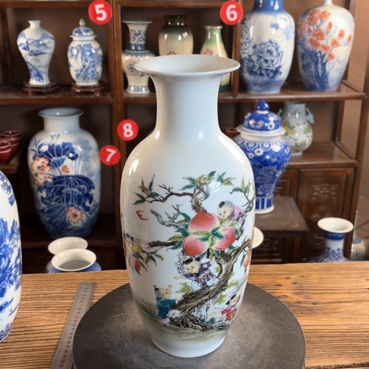 瓷片景德镇陶瓷赏瓶