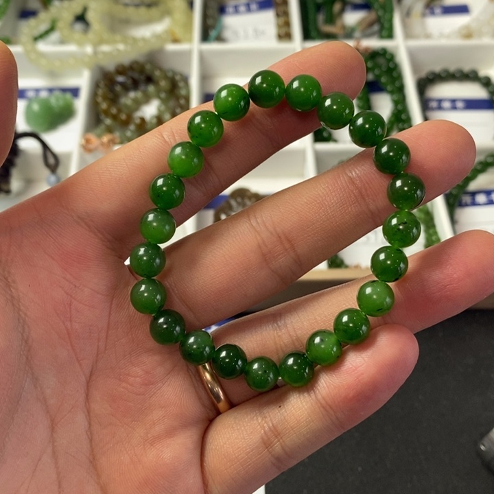 和田玉（碧玉）手链未镶嵌