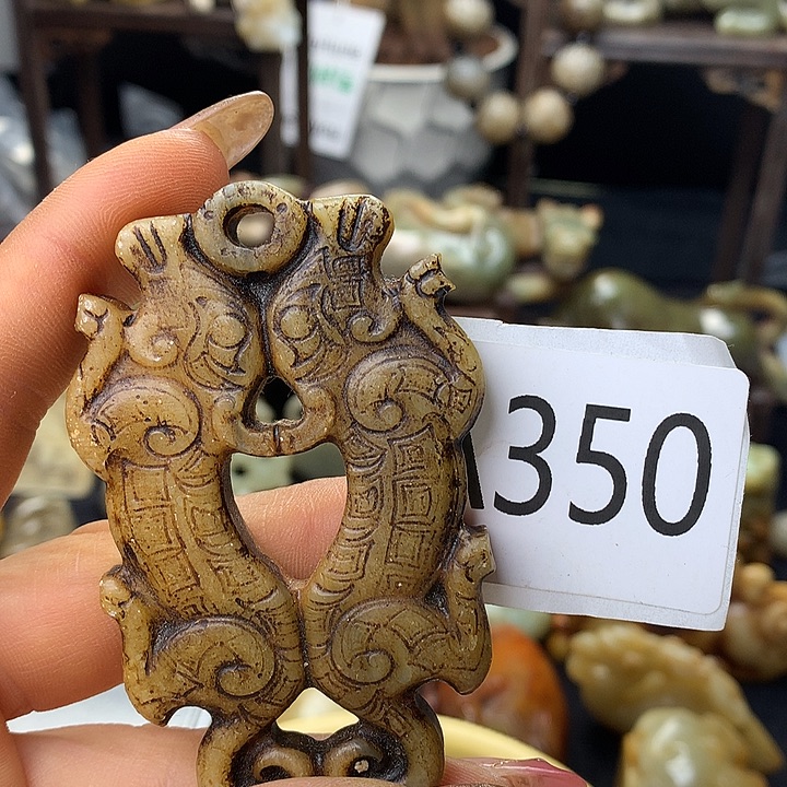 和田玉银S925镀金镶嵌颈饰