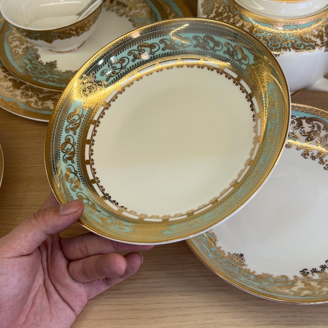 瓷片8寸深菜盘两个一单