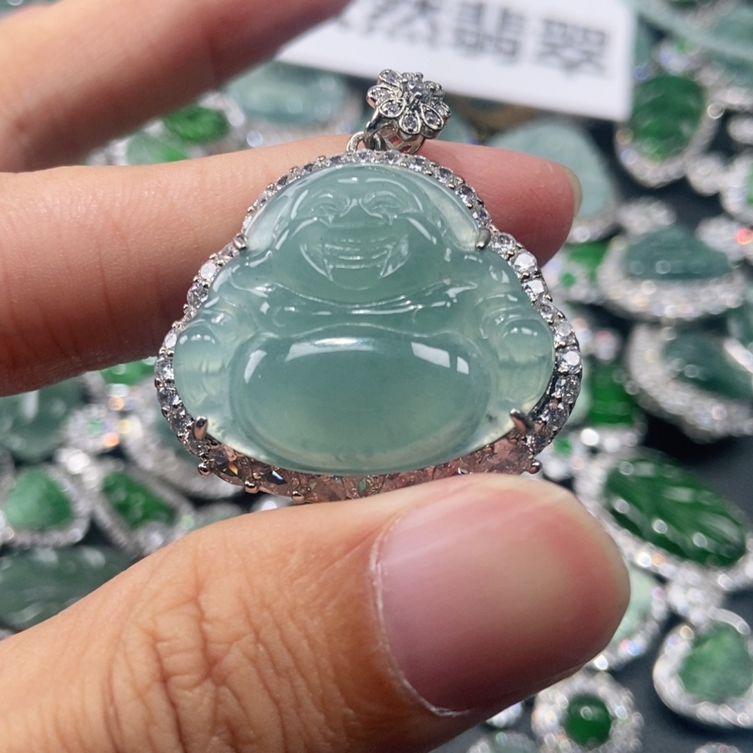 翡翠未镶嵌吊坠(不含链)