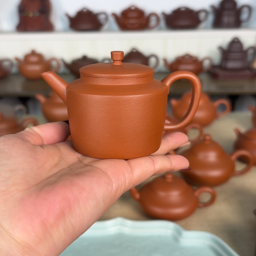 紫砂茶壶折肩宫灯容量120