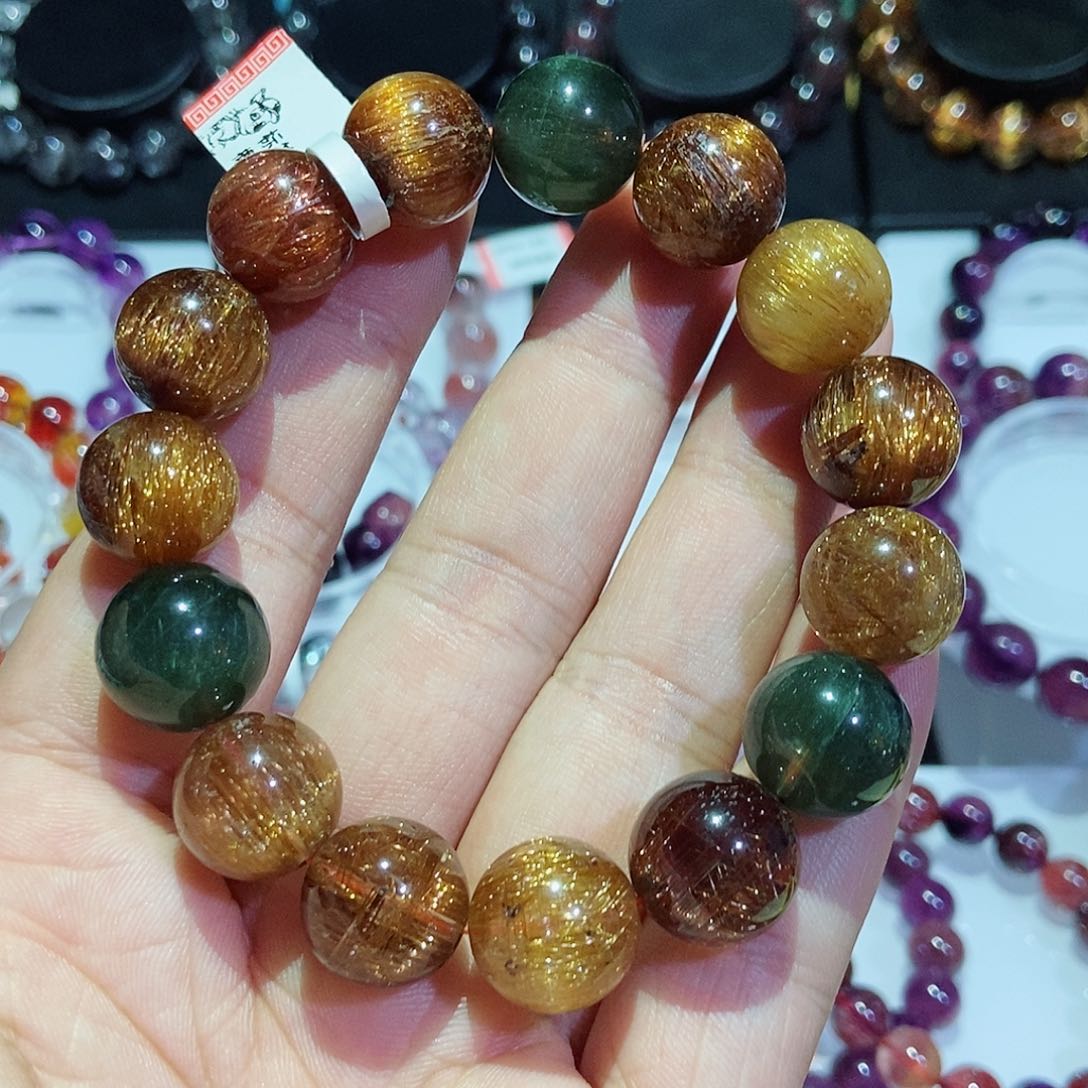 未镶嵌手链水晶彩发晶15.8