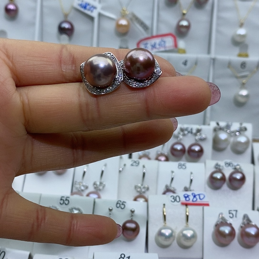 淡水珍珠吊坠(不含链)银S925镶嵌将***往