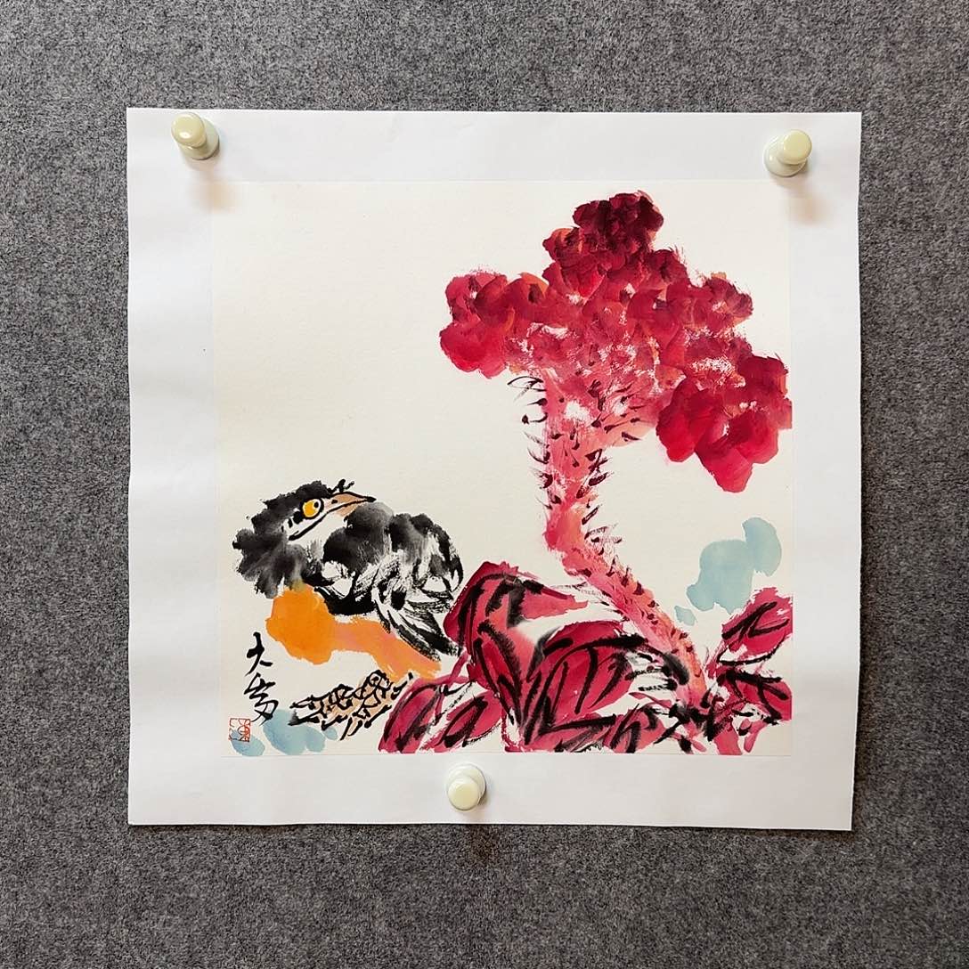 国画付丹老师手绘作品