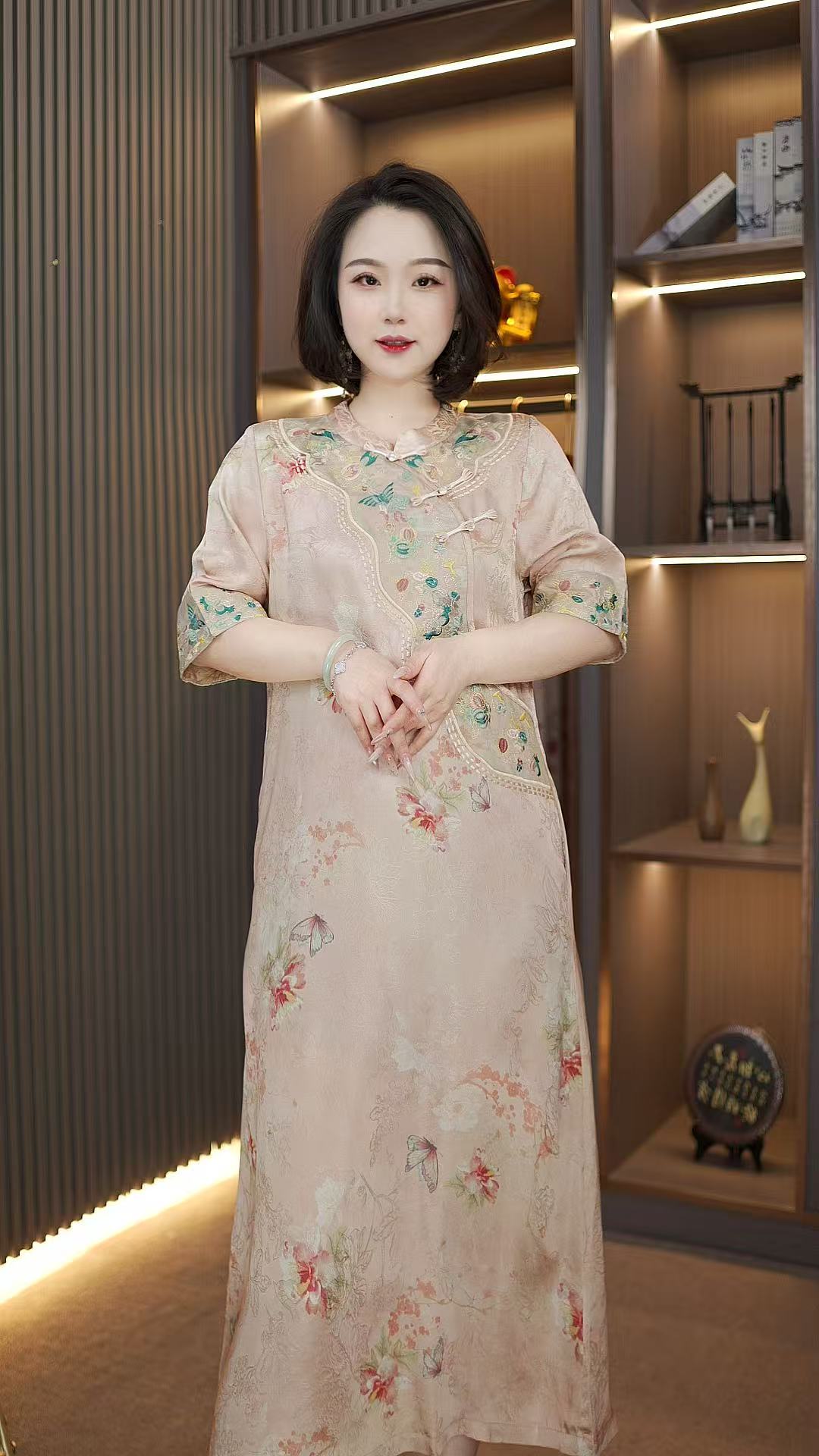 溪画-新中式国风时尚气质百搭复古高端女士连衣裙
