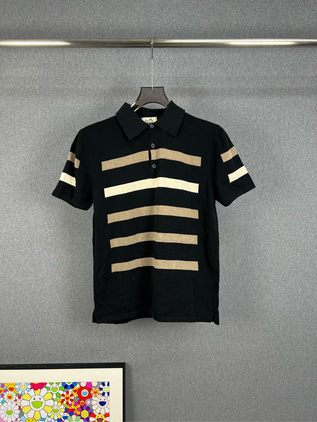 99新 Hermes/爱马仕 HERMES爱马仕针织短袖POLO L码 99新A11735