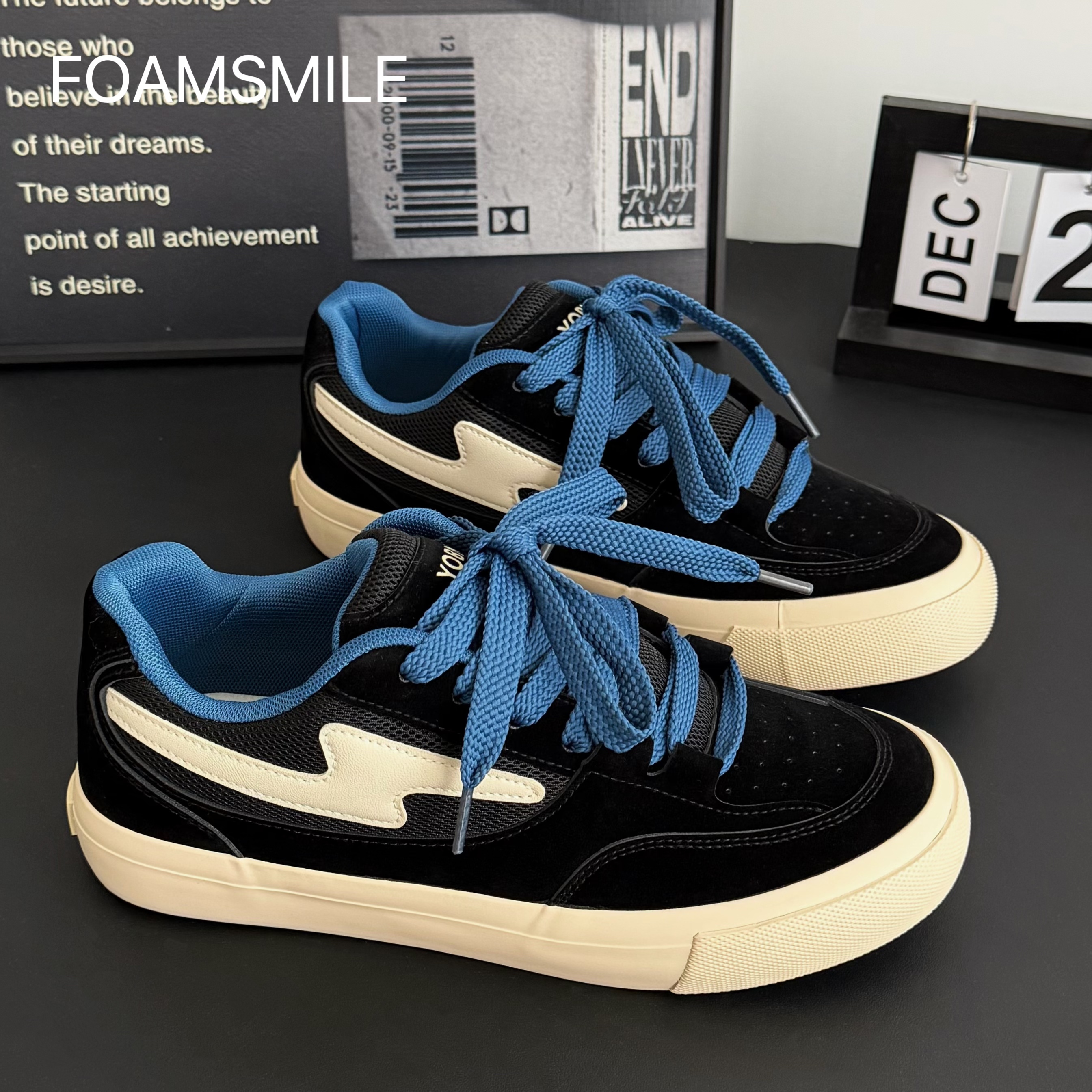 Foamsmile| 冬季痞帅嘻哈风街头潮搭男友男鞋潮运动小众潮酷板鞋