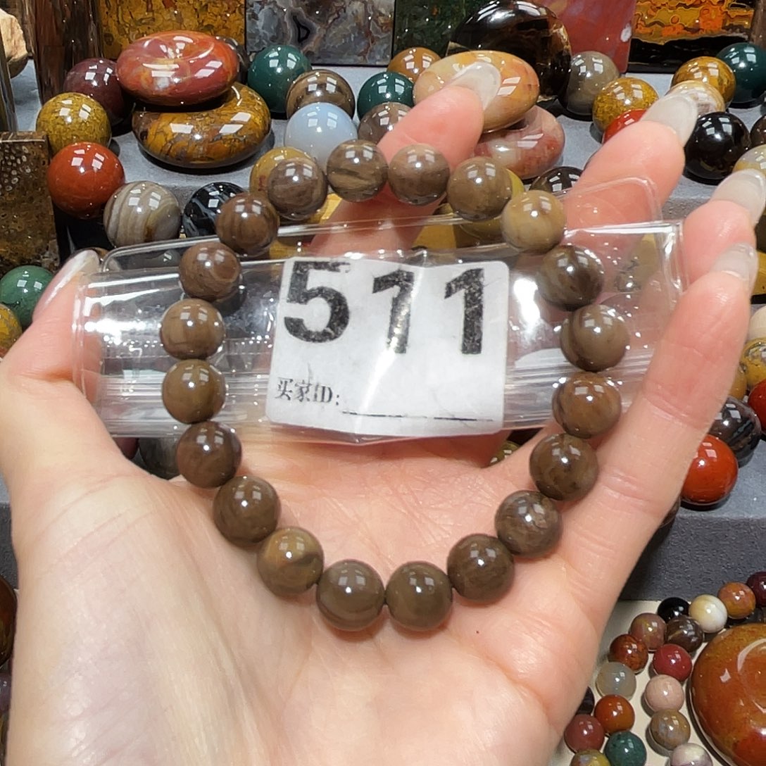 硅化玉未镶嵌天然北票硅化玉手串10.6