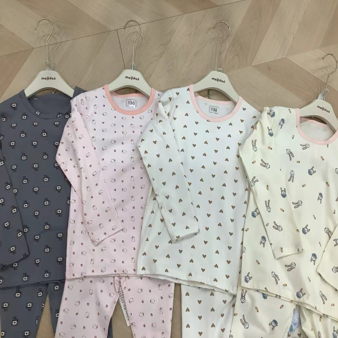 家居服套装夏季居家透气女短袖内衣套休闲风森系