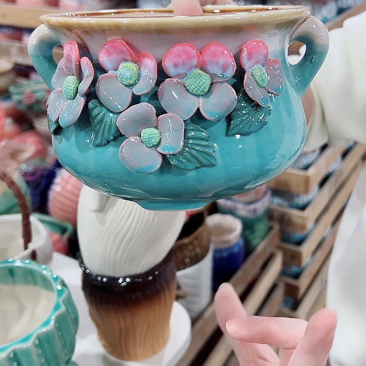 有孔，凑单福利满10元发货陶瓷多肉花盆！