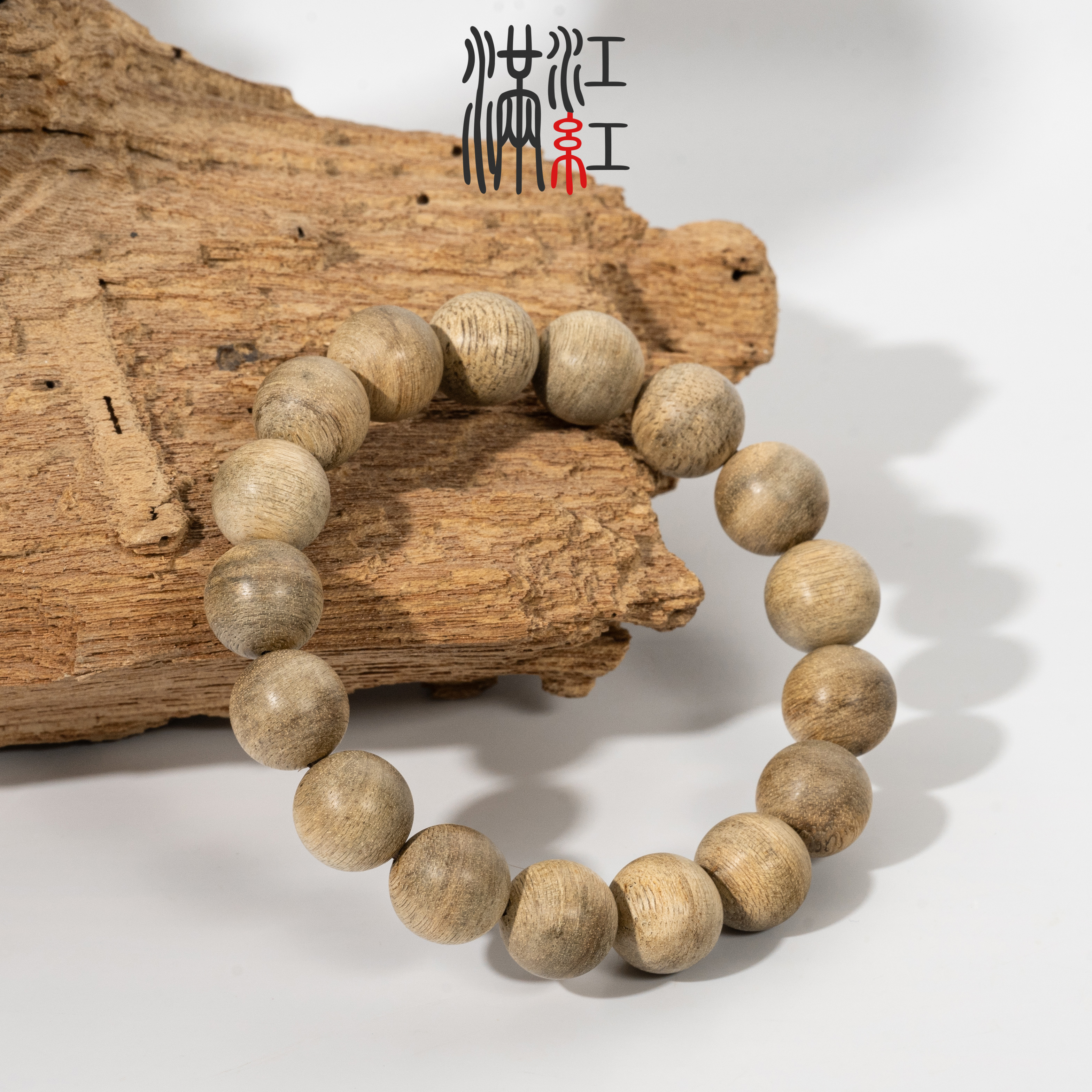 满江红 沉香柬埔寨沉香/圆珠1.3单圈/11g/天然沉香手串TG75