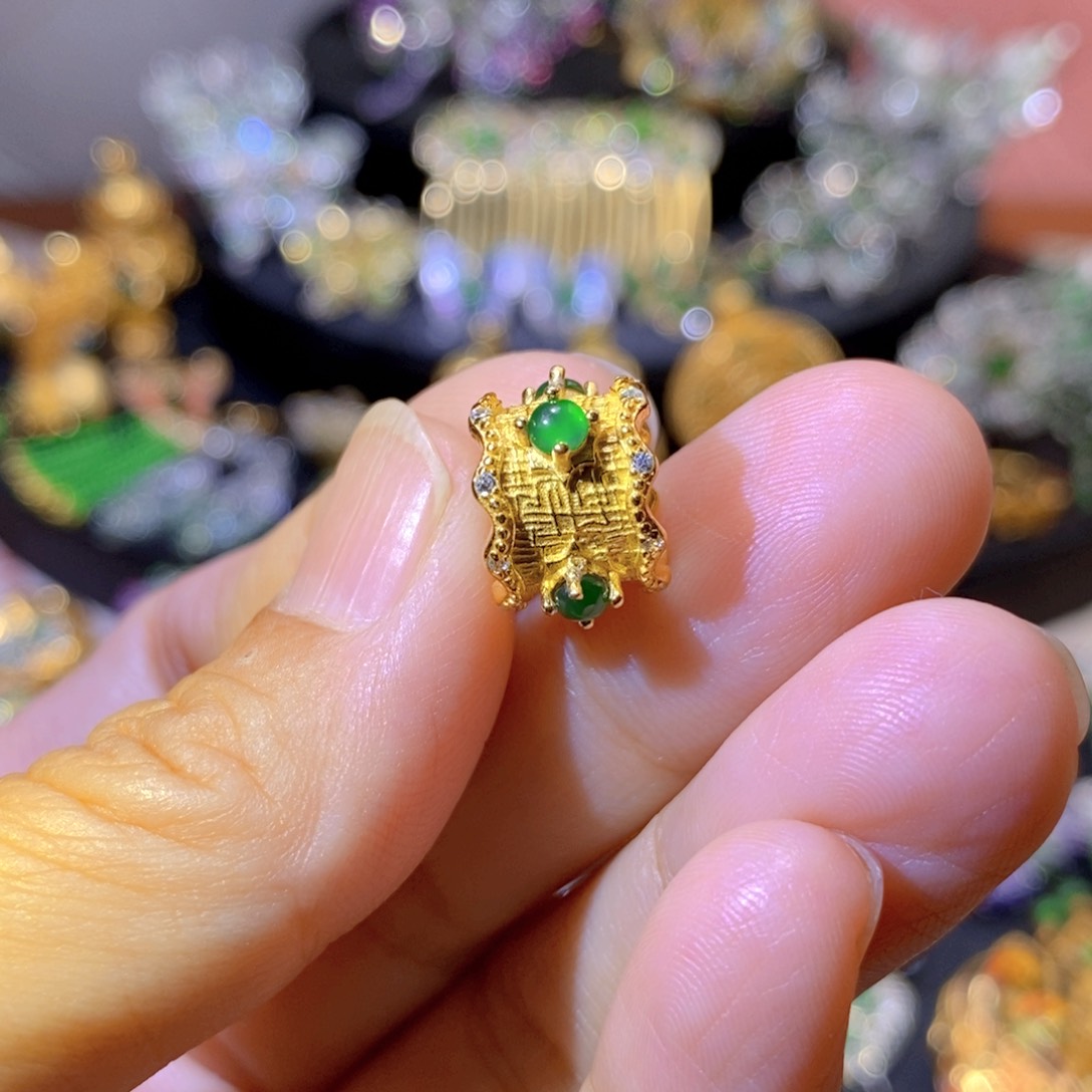 吊坠(不含链)银S925镶嵌翡翠