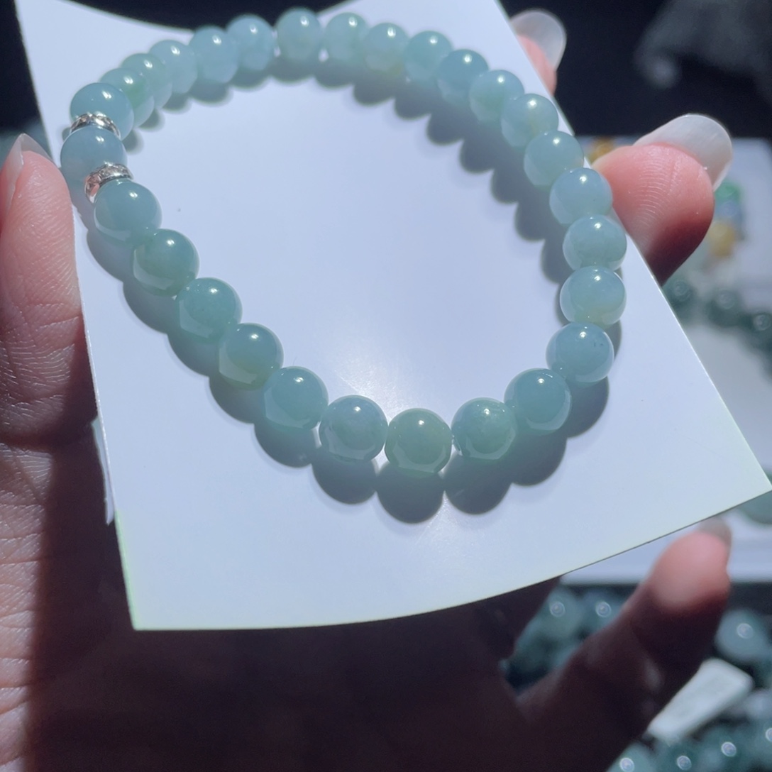 定制翡翠未镶嵌天然a货翡翠手串