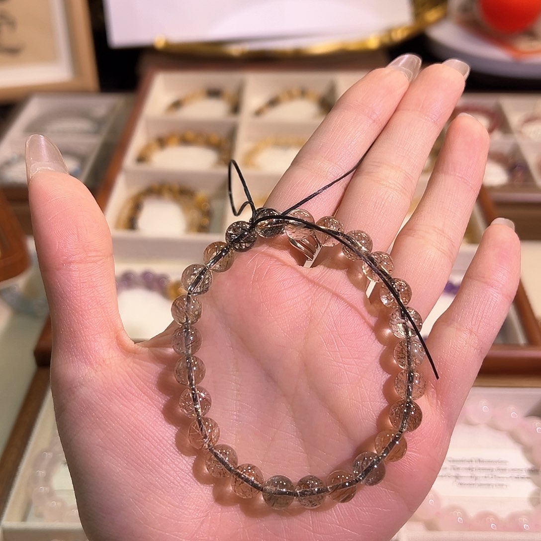 水晶手链未镶嵌黑金超七
