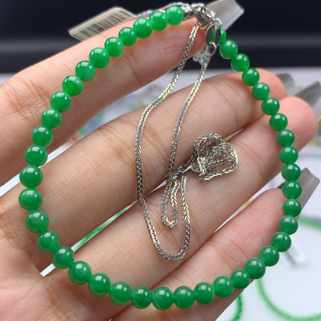 翡翠手链未镶嵌卡