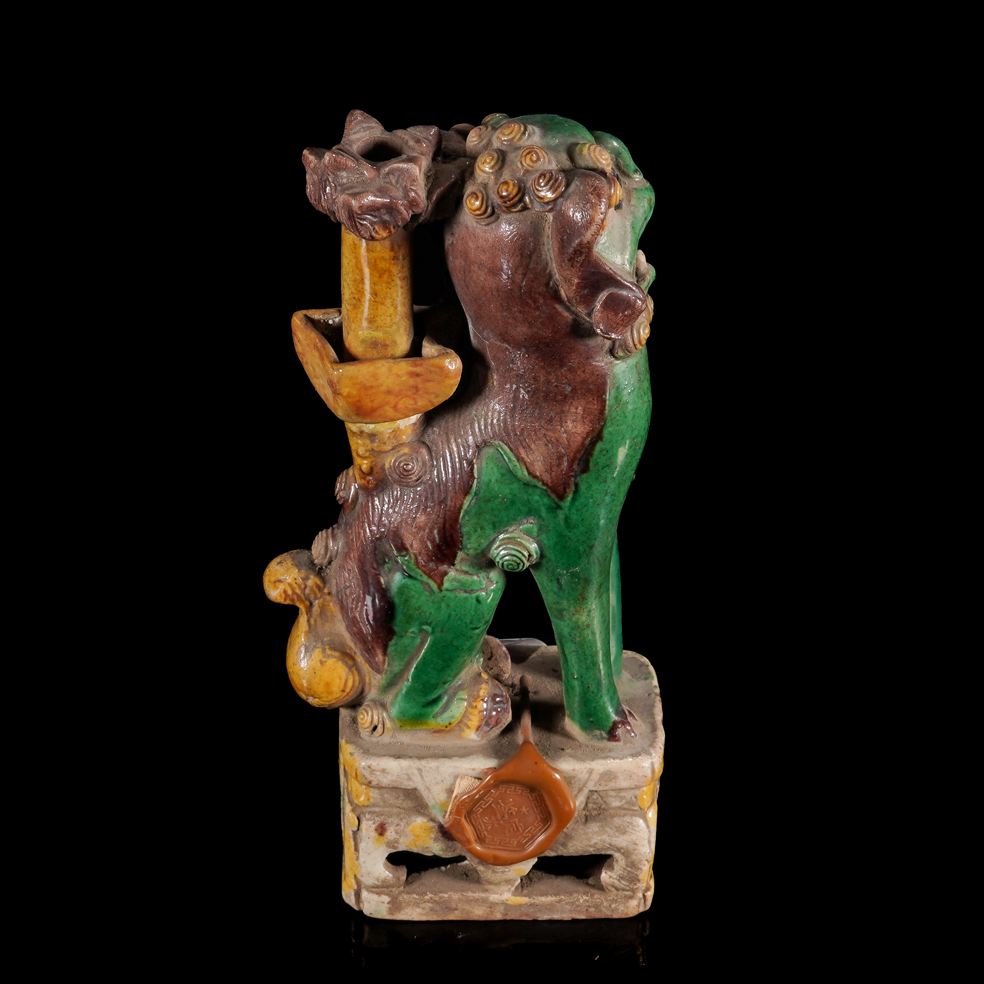 清 三彩狮 / C780