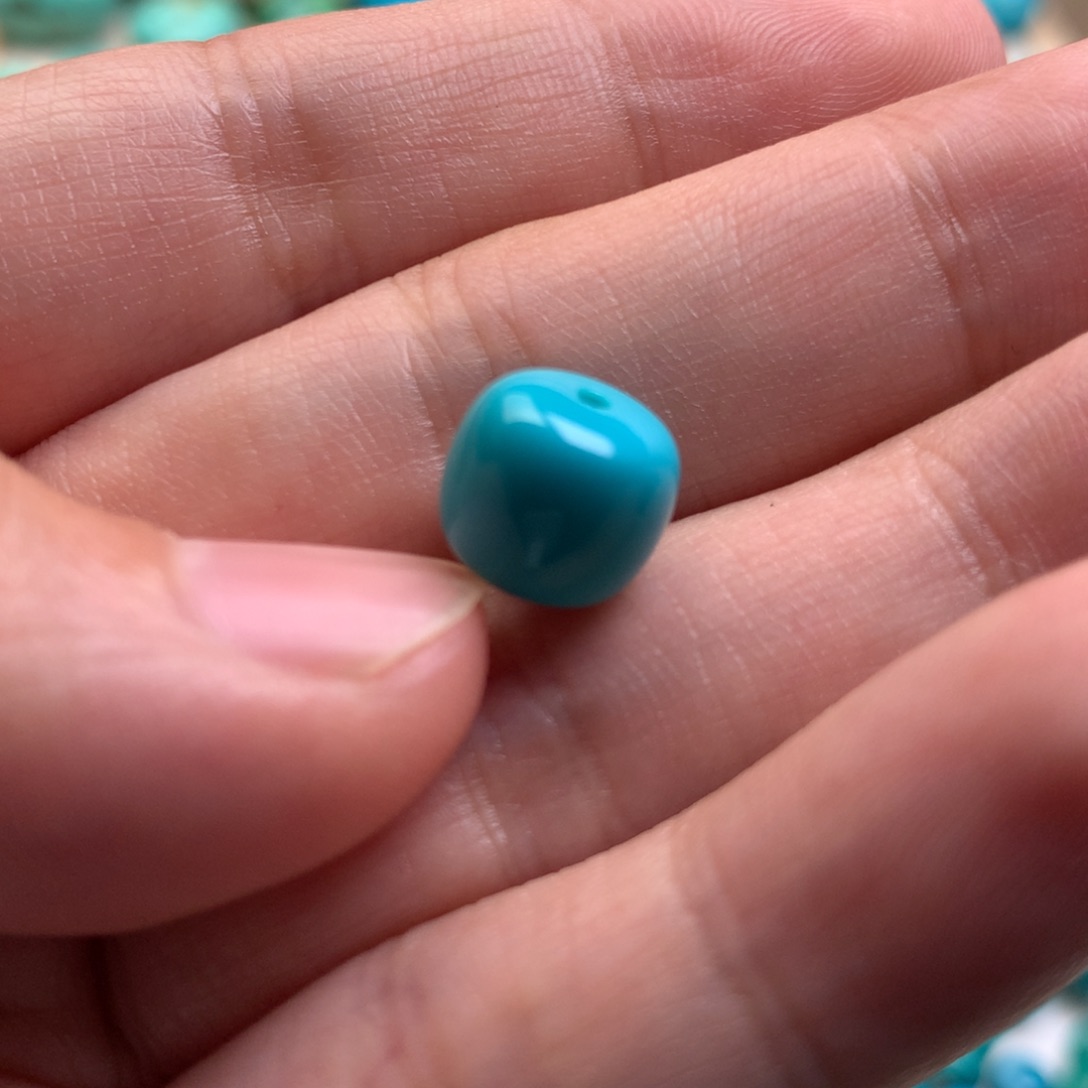 绿松石珠宝半成品未镶嵌静***子