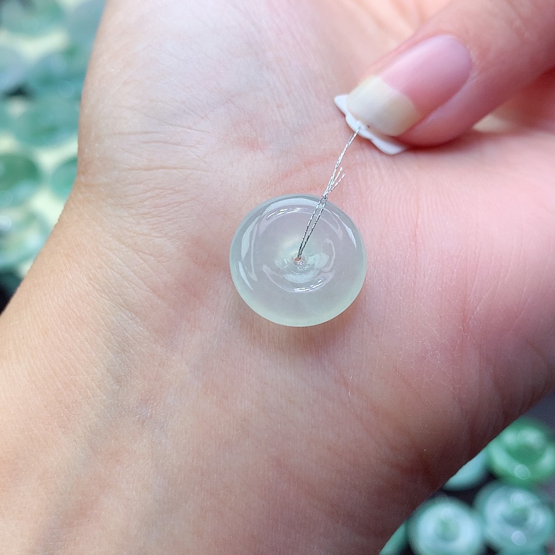 翡翠颈饰未镶嵌6尺寸14.6-4.9