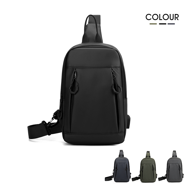 男士胸包旅行新款百搭时尚男包斜挎包大容量单肩休闲简约运动背包