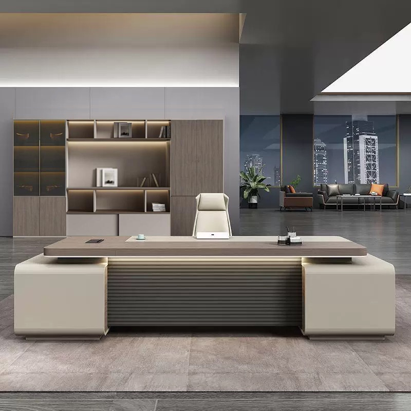 椅组合高档经理办公室桌主管总裁老板桌简约办公桌老板桌
