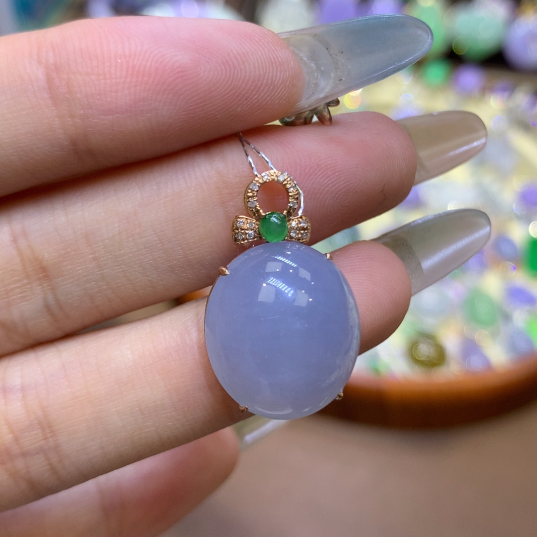 【闪购商品】翡翠18K金镶嵌颈饰翡翠