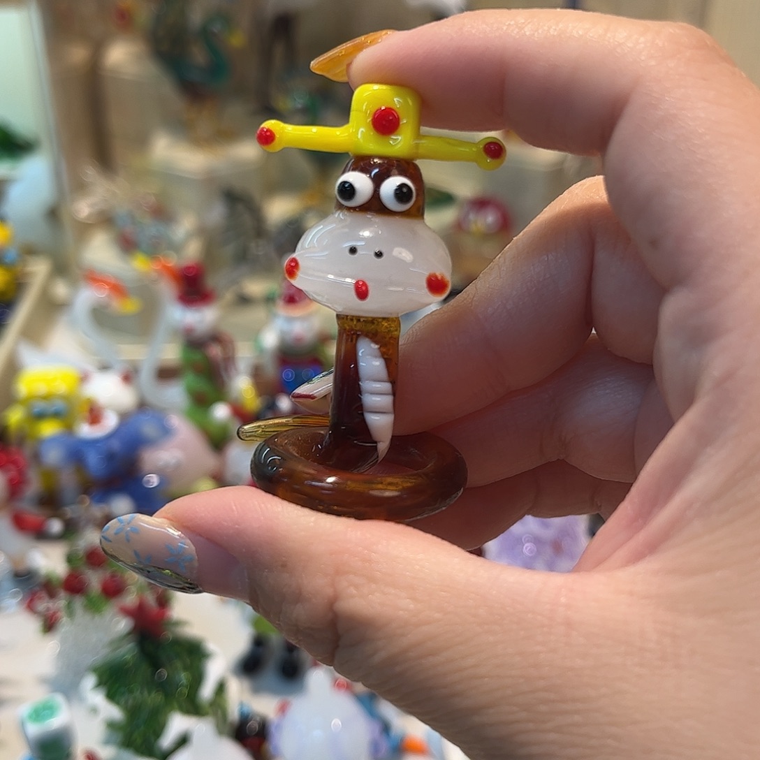 手工艺品琉璃官帽蛇