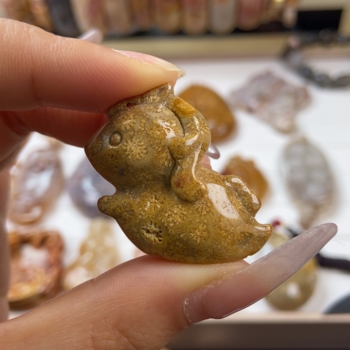 硅化玉吊坠(不含链)未镶嵌18号链接