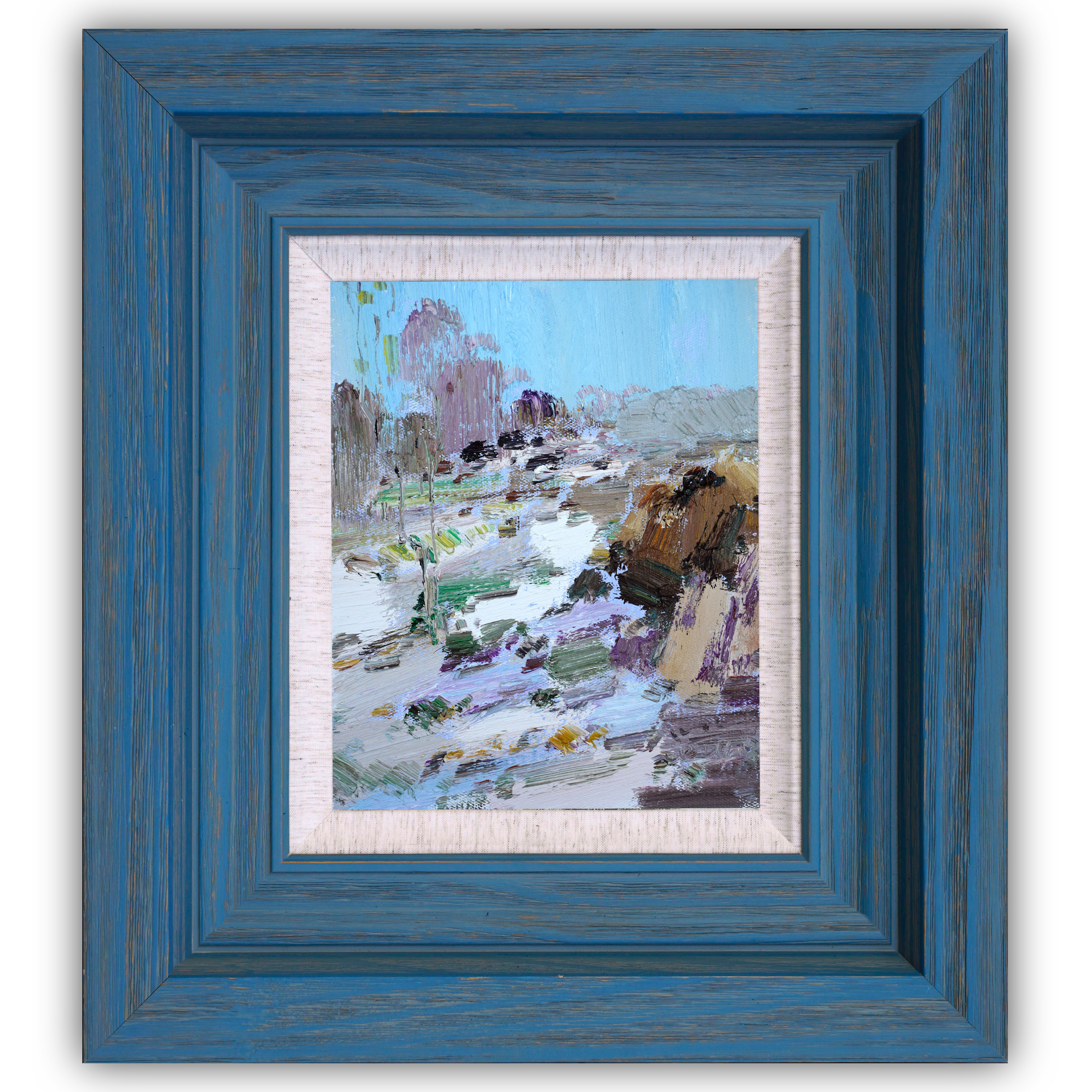 刘明亮意象油画风景画高级感餐厅玄关软装挂画艺术家原创手绘