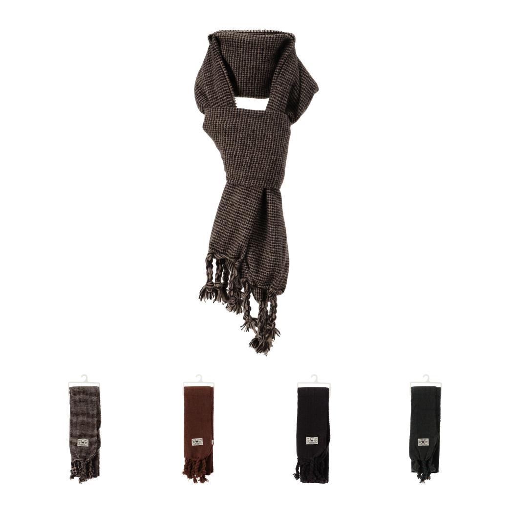 S-时尚韩系千鸟格麻花流苏格纹围巾（款式随机）