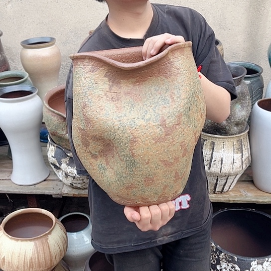 紫砂花盆高度32口径23