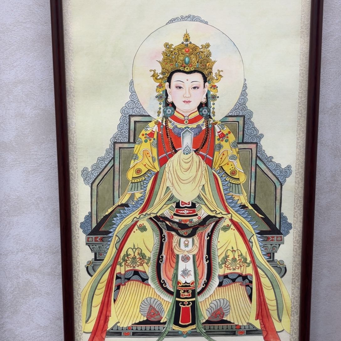 清***尚国画泰山奶奶11111