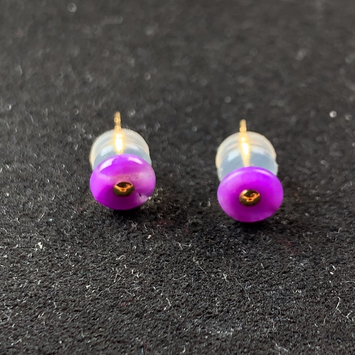 苏纪石（舒俱来）18K金镶嵌耳钉