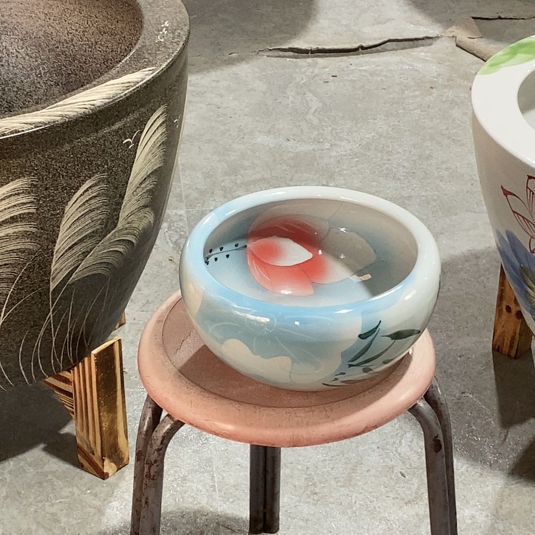 摆件景德镇陶瓷鱼缸艺术