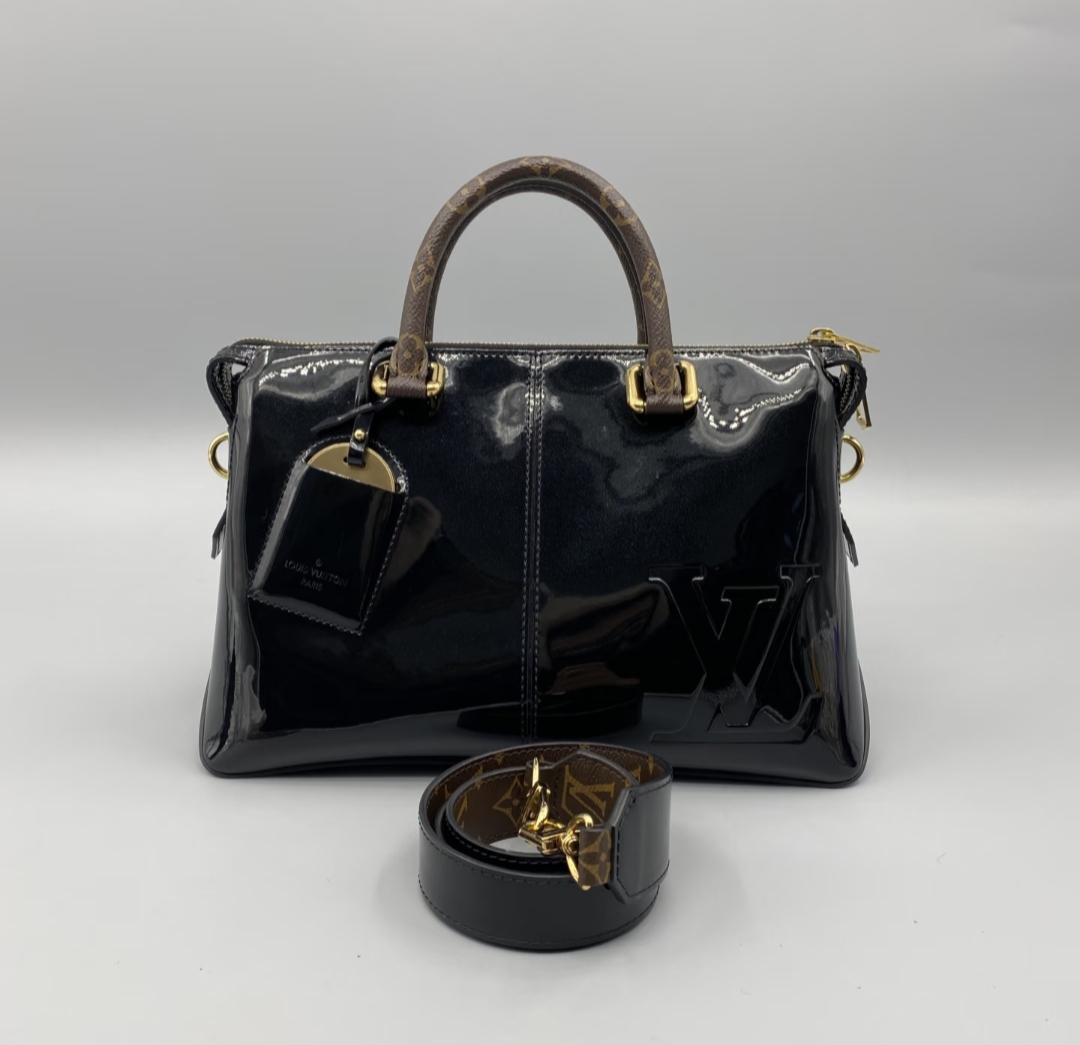 99新 LouisVuitton/路易威登 【TVB识货】LV 漆皮老花手提包/斜挎包