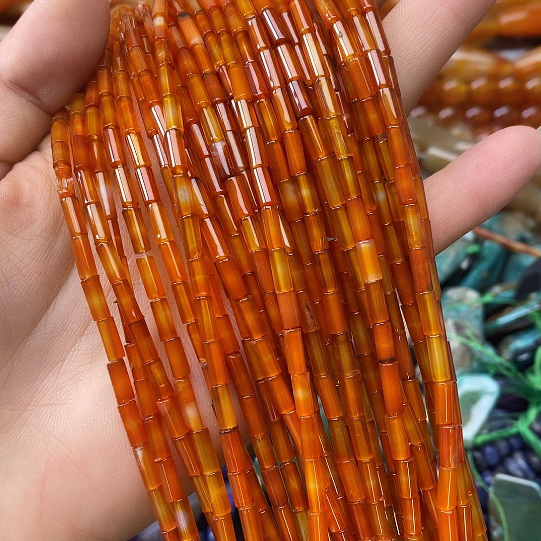 玛瑙/玉髓未镶嵌珠宝半成品卡三玛瑙一条