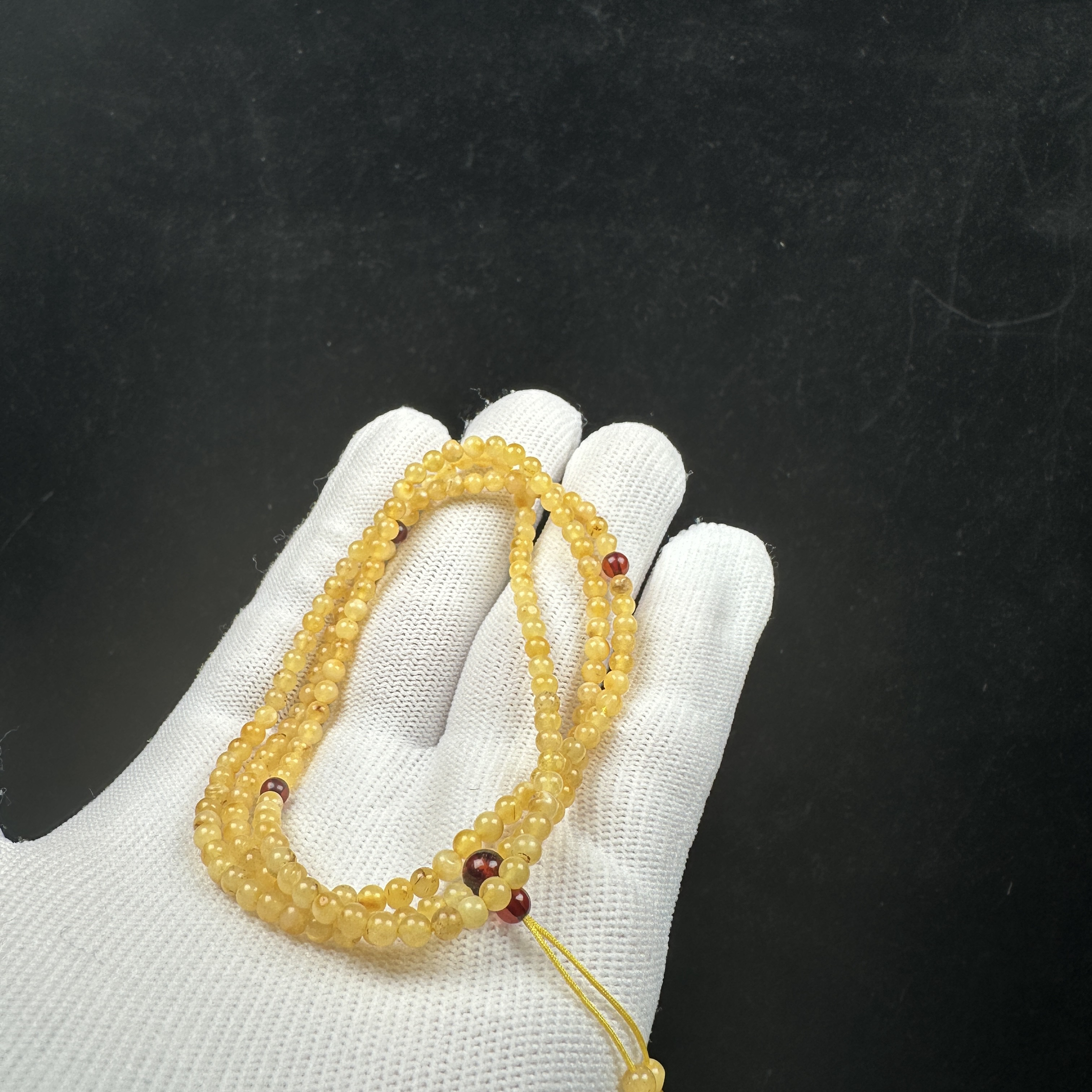 D4550天然蜜蜡小米链-瑕疵 3.2mm 支持复检 假一罚十