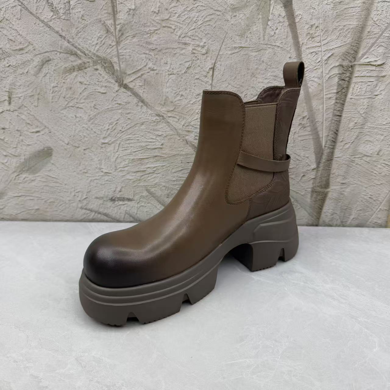 短靴女女靴子（牛皮）女 70617绒